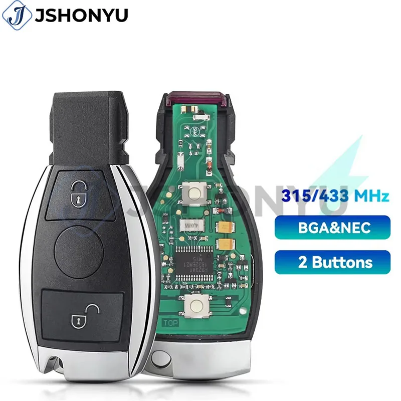 JsHonYu NEC BGA type smart remote key, 315MHz/433MHz, suitable for Mercedes-Benz W211 W212 W245 C-Class and E-Class remote keys.
JsHonYu NEC BGA type smart remote key, 315MHz/433MHz, suitable for Mercedes-Benz W211 W212 W245 C-Class and E-Class remote keys.