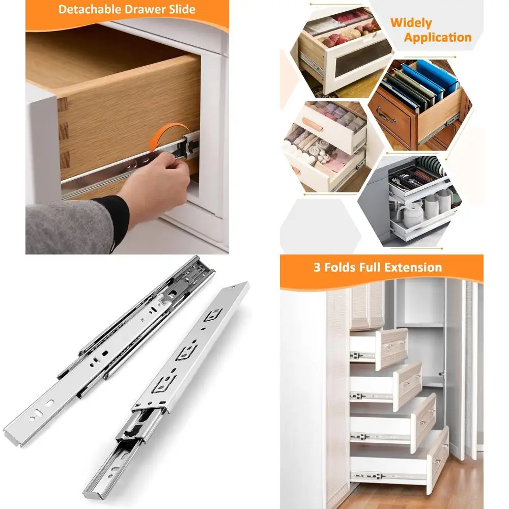 22 Dual Slides with Ball Bearing Side Mount, 100-Pound Capacity, Full Extension for 3-Year-Olds
22 Dual Slides with Ball Bearing Side Mount, 100-Pound Capacity, Full Extension for 3-Year-Olds