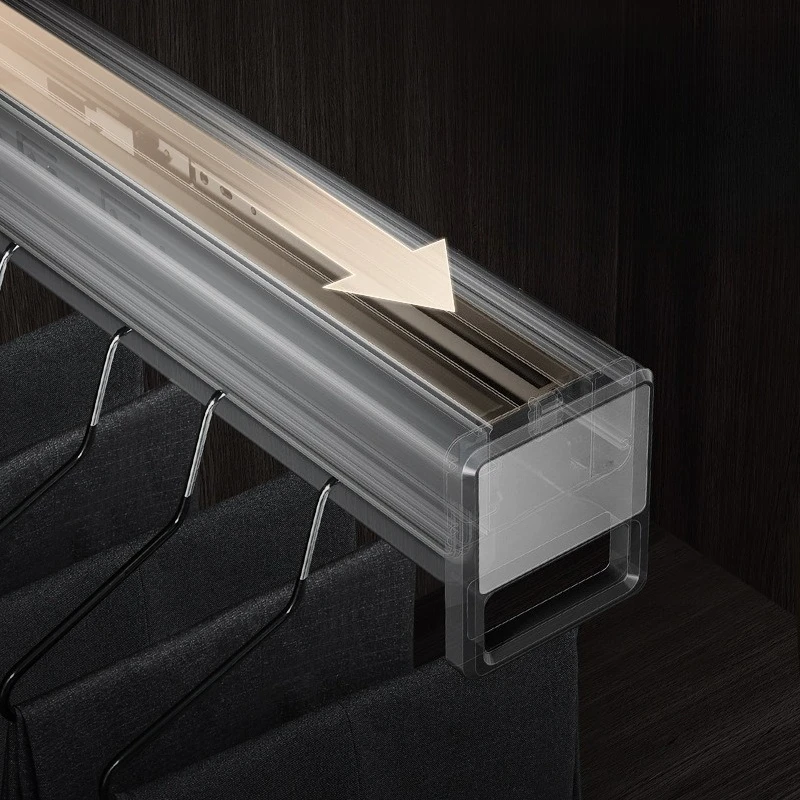 Wardrobe top storage pants rack household cloakroom telescopic drawer pull basket push-pull wardrobe hardware accessories
Wardrobe top storage pants rack household cloakroom telescopic drawer pull basket push-pull wardrobe hardware accessories