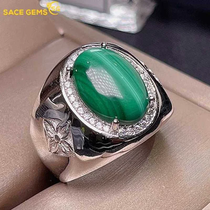 SACE GEMS Роскошные изменяемые 10*14 мм Малахит мужское кольцо 925 пробы серебряные ювелирные изделия Свадебные обручальные подарки оптом
SACE GEMS Роскошные изменяемые 10*14 мм Малахит мужское кольцо 925 пробы серебряные ювелирные изделия Свадебные обручальные подарки оптом