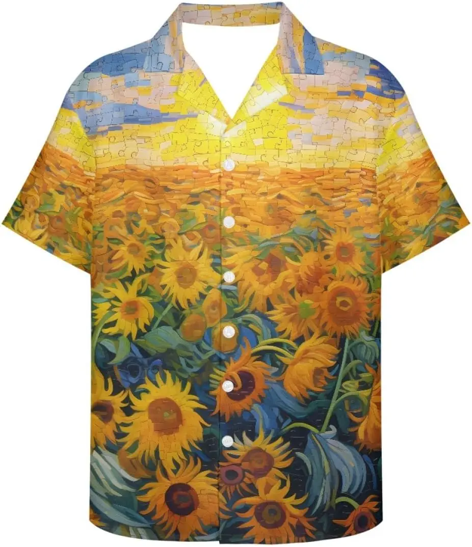 Men'S Vibrant Sunflower Hawaiian Shirt - Casual Short Sleeve, Button-Up with Floral Print, Perfect for Summer Beach & Outdoor
Men'S Vibrant Sunflower Hawaiian Shirt - Casual Short Sleeve, Button-Up with Floral Print, Perfect for Summer Beach & Outdoor