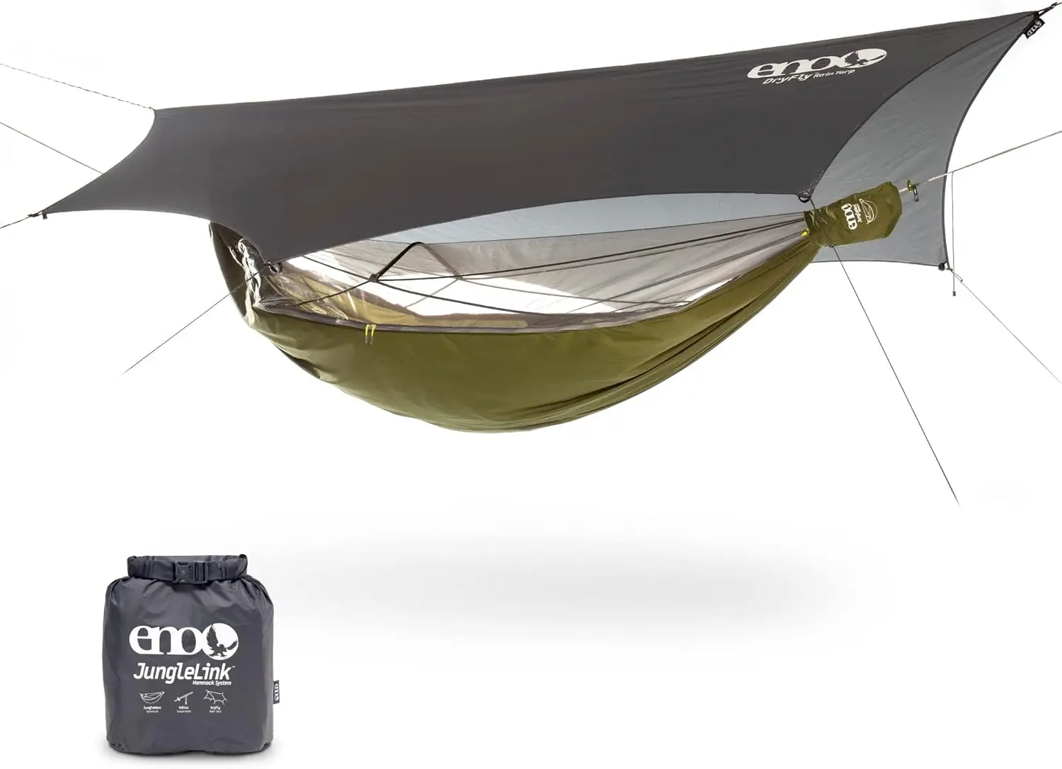 , Nest Outfitters JungleLink Shelter System with Hammock with Bug Net, Straps and Rain Tarp
, Nest Outfitters JungleLink Shelter System with Hammock with Bug Net, Straps and Rain Tarp