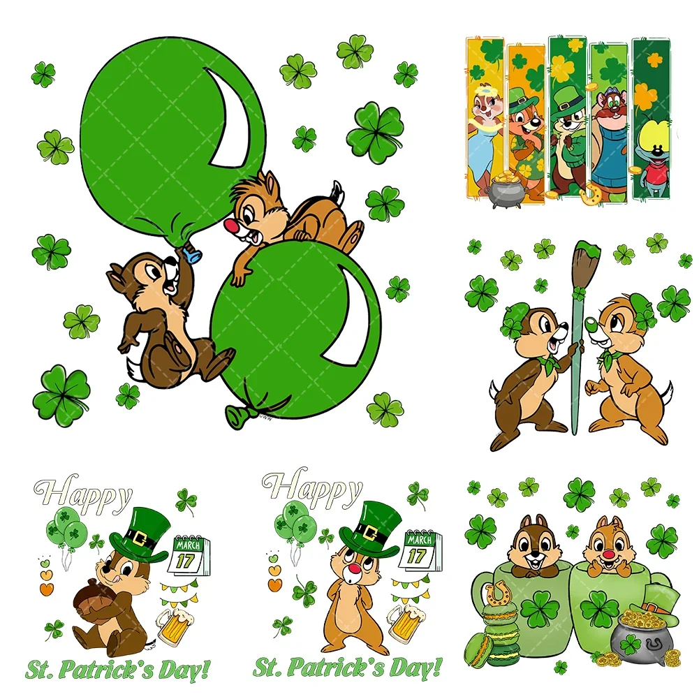 20cm Disney St Patrick Chip And Dale Iron On Heat Transfer Stickers Clothing Washable T-Shirts Thermal Patch DTF Colorful Vinyl
20cm Disney St Patrick Chip And Dale Iron On Heat Transfer Stickers Clothing Washable T-Shirts Thermal Patch DTF Colorful Vinyl