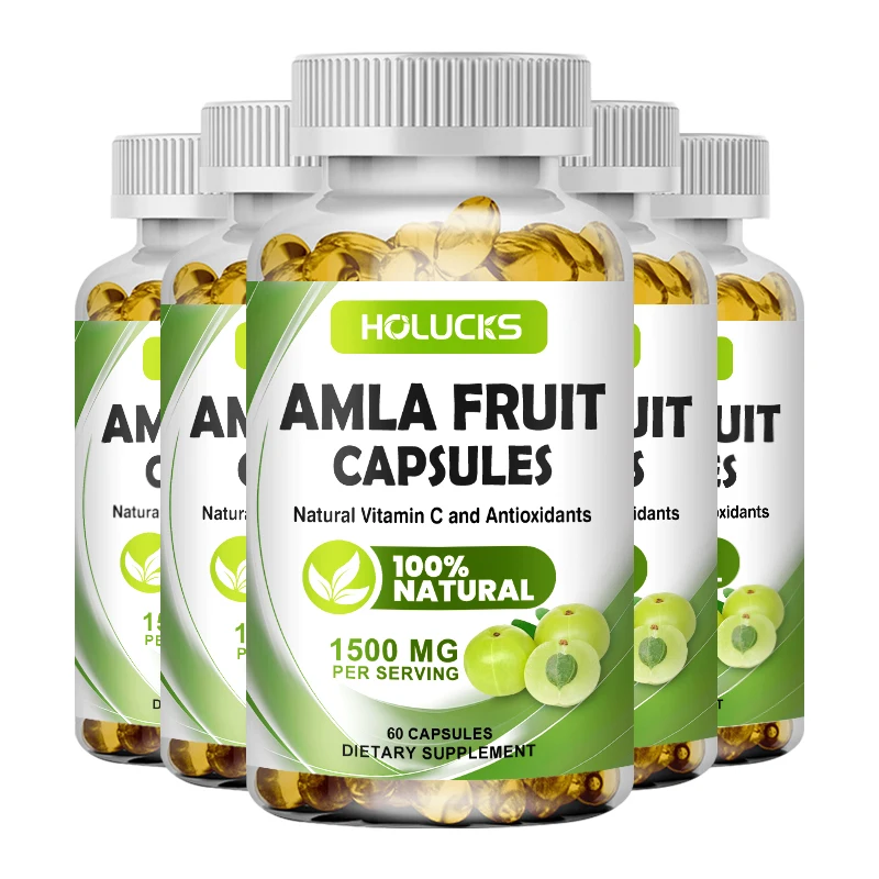 HOLUCKS Organic Amla Fruit Capsules, Natural Vitamin C & Antioxidants, Supports Immune Health, Skin Hair Nail & Daily Metabolism
HOLUCKS Organic Amla Fruit Capsules, Natural Vitamin C & Antioxidants, Supports Immune Health, Skin Hair Nail & Daily Metabolism