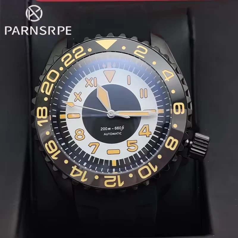 PARNSRPE High Quality Black PVD 40MM NH35 Watch 316L Stainless Steel Case Sapphire Glass New Waterproof Men's Watch Luminous
PARNSRPE High Quality Black PVD 40MM NH35 Watch 316L Stainless Steel Case Sapphire Glass New Waterproof Men's Watch Luminous