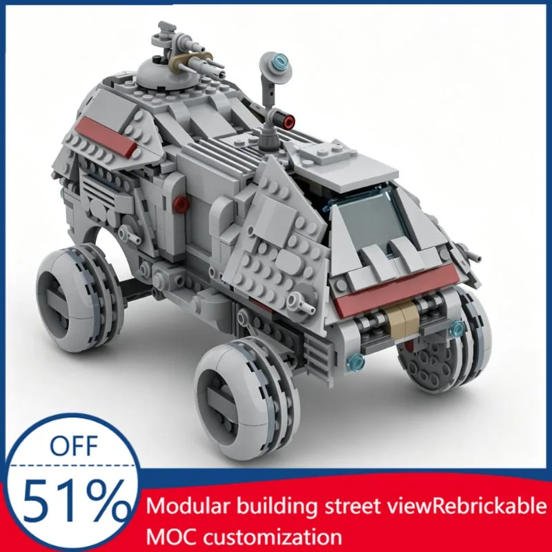 Customize 1035 PCS MOC LAVw Blitzer Mini Republic War Series War Series Vehicle Model Custom Building Blocks Assembly Toy Gift
Customize 1035 PCS MOC LAVw Blitzer Mini Republic War Series War Series Vehicle Model Custom Building Blocks Assembly Toy Gift