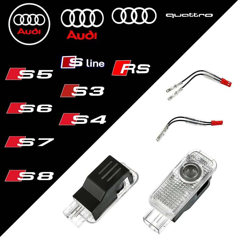 2Pcs Car Door Welcome Light Led Projector Lamp Car valve cover For Audi A3 A4 B8 8P Q5 B7 RS5 B6 RS6 RS7 B9 SLINE RS Accessories
2Pcs Car Door Welcome Light Led Projector Lamp Car valve cover For Audi A3 A4 B8 8P Q5 B7 RS5 B6 RS6 RS7 B9 SLINE RS Accessories