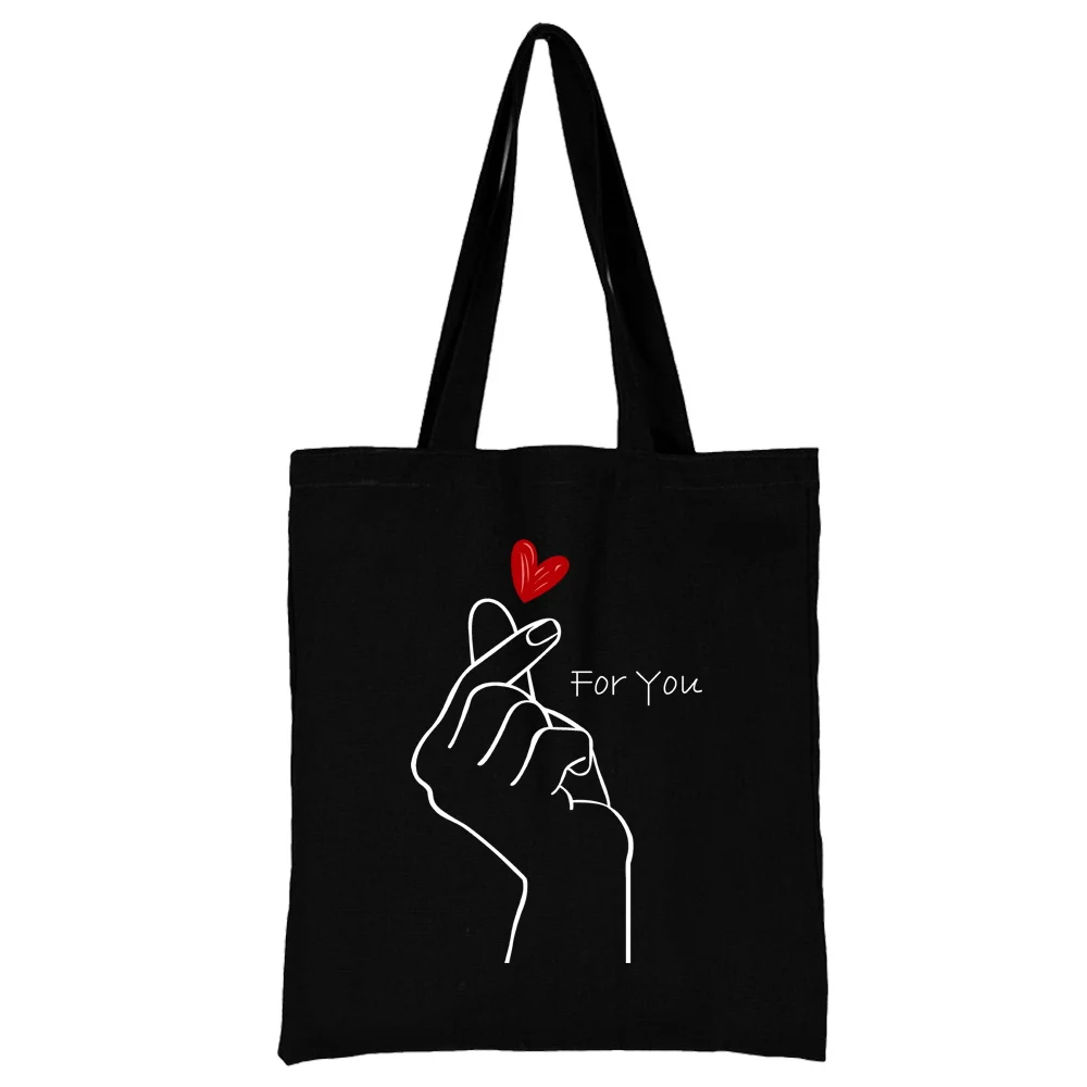 Shopping bag, black canvas handbag, casual printed shoulder bag, large capacity handbag, student teacher at work
Shopping bag, black canvas handbag, casual printed shoulder bag, large capacity handbag, student teacher at work