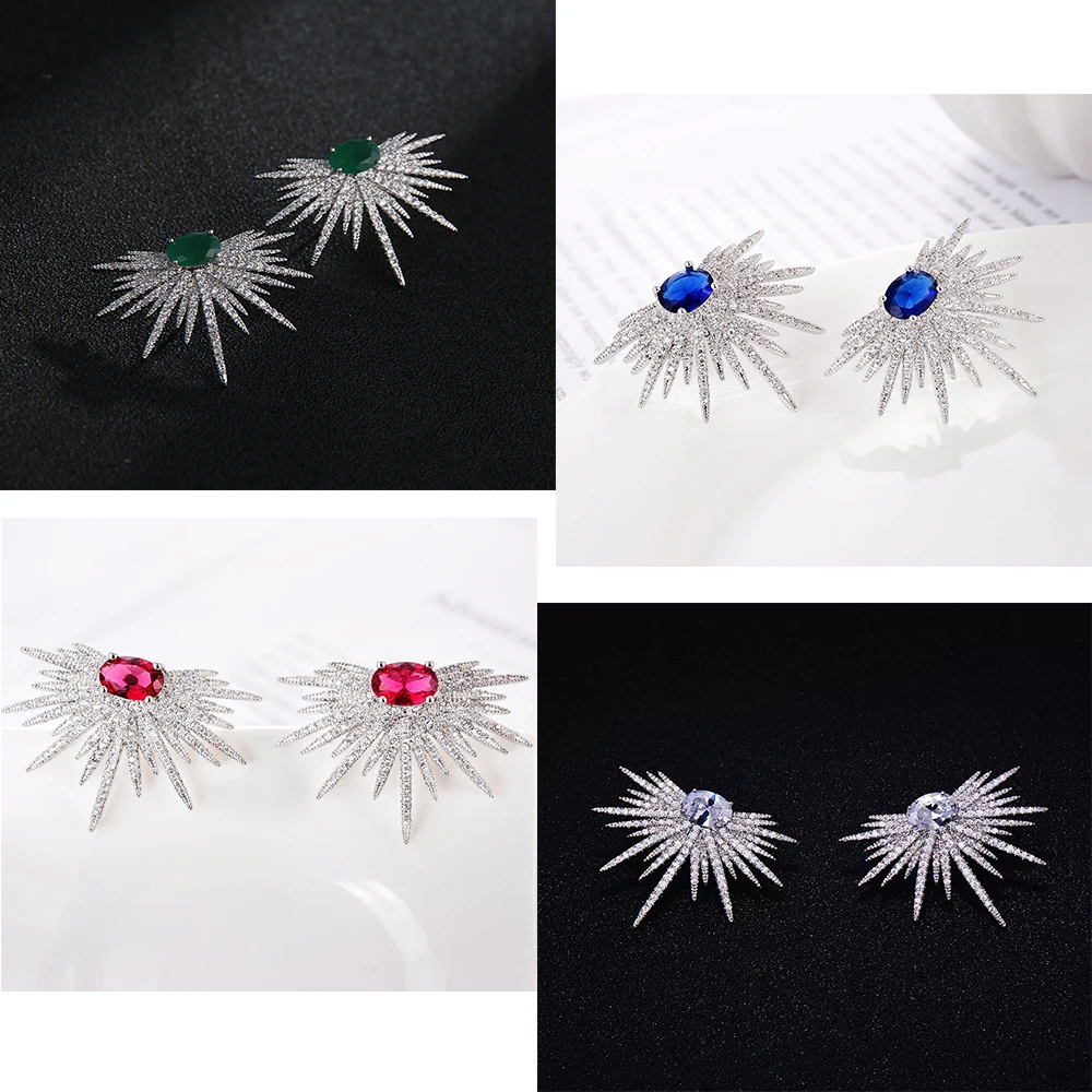 2025 Luxury Radial Stud Earrings Trendy Cubic Zircon India Dubai Earrings for Women Female Wedding Engagement Party Jewelry Gift
2025 Luxury Radial Stud Earrings Trendy Cubic Zircon India Dubai Earrings for Women Female Wedding Engagement Party Jewelry Gift