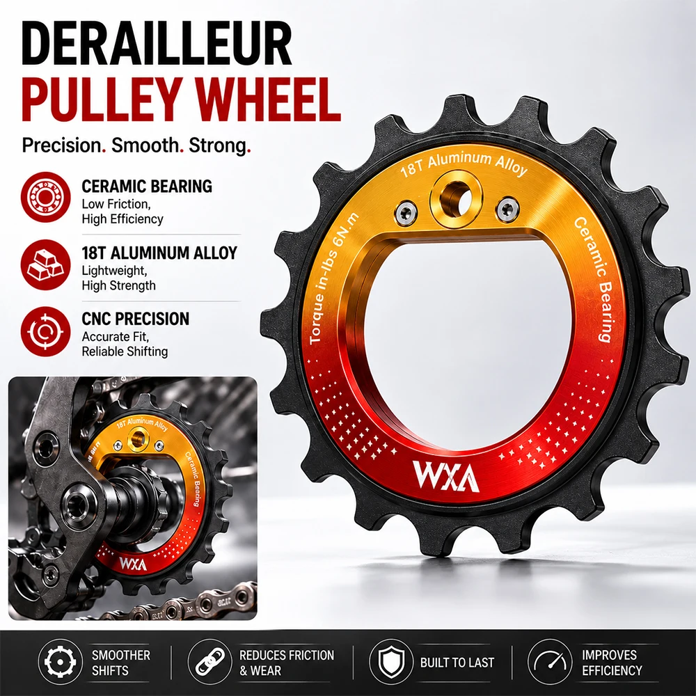 Bike Derailleur Pulley Bearing Rear Derailleur 18T Hollow Big GearCeramic Bearing Eccentric Guide Wheel for R8000 7000 Parts
Bike Derailleur Pulley Bearing Rear Derailleur 18T Hollow Big GearCeramic Bearing Eccentric Guide Wheel for R8000 7000 Parts