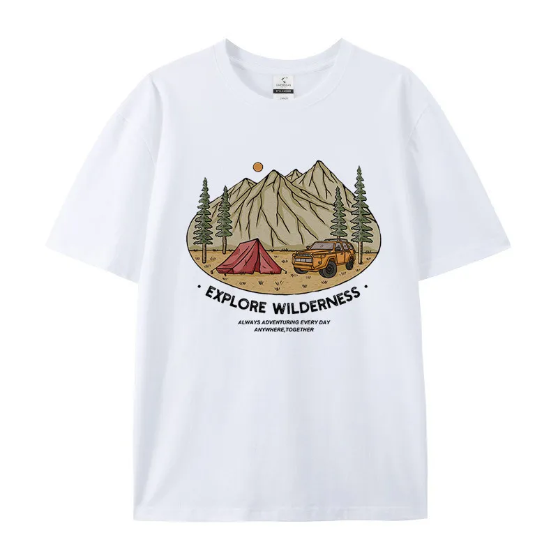 Outdoor Camping Off-road T-shirt, American Retro Pure Cotton Printed Short-sleeved T-shirt, Men's Summer All-cotton T-shirt
Outdoor Camping Off-road T-shirt, American Retro Pure Cotton Printed Short-sleeved T-shirt, Men's Summer All-cotton T-shirt