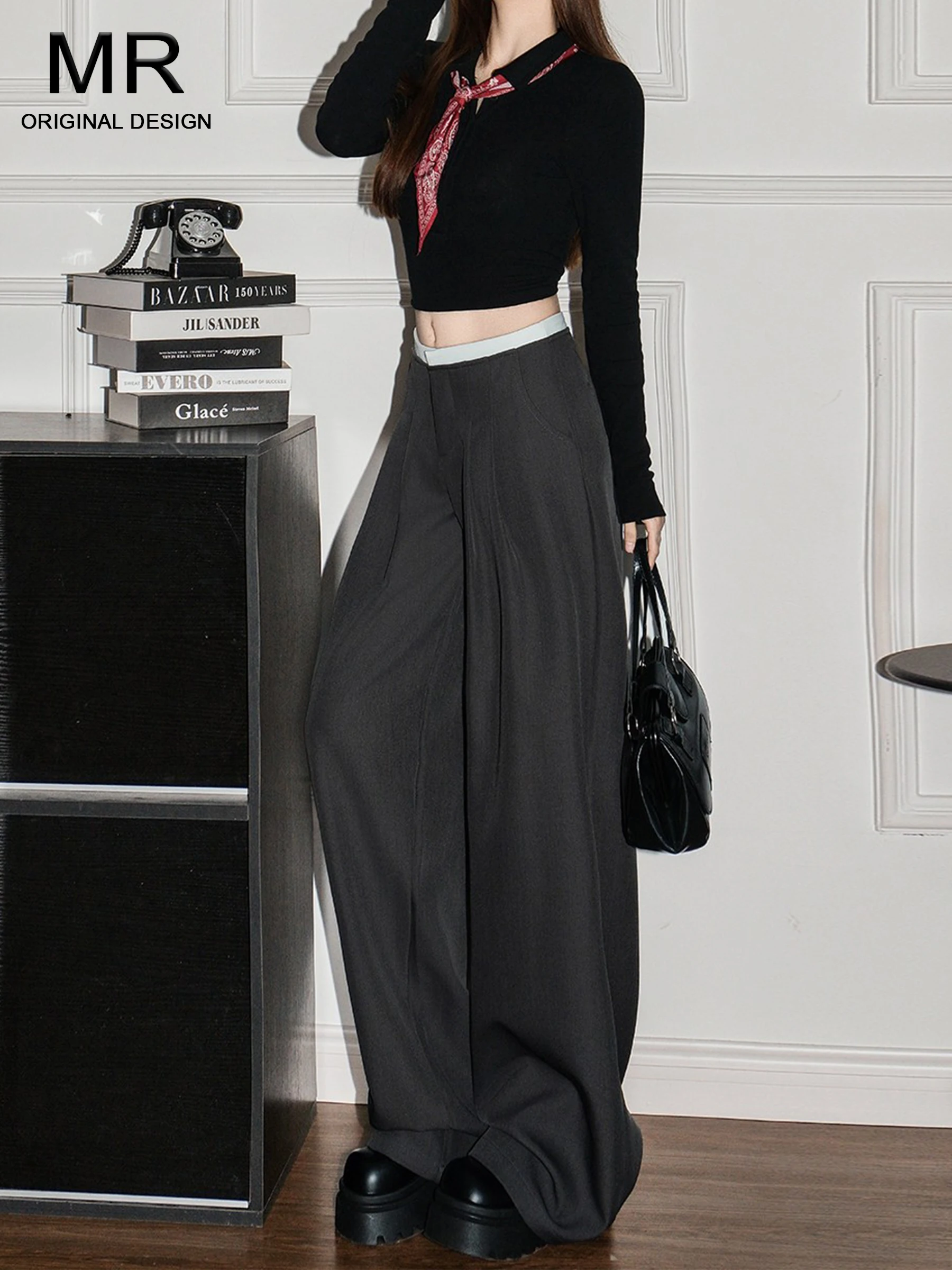 Gray High Waist Casual Suit Pants Women's Loose Wide Leg Pleated Slimming Drape Straight Leg Trousers Summer New Arrival
Gray High Waist Casual Suit Pants Women's Loose Wide Leg Pleated Slimming Drape Straight Leg Trousers Summer New Arrival