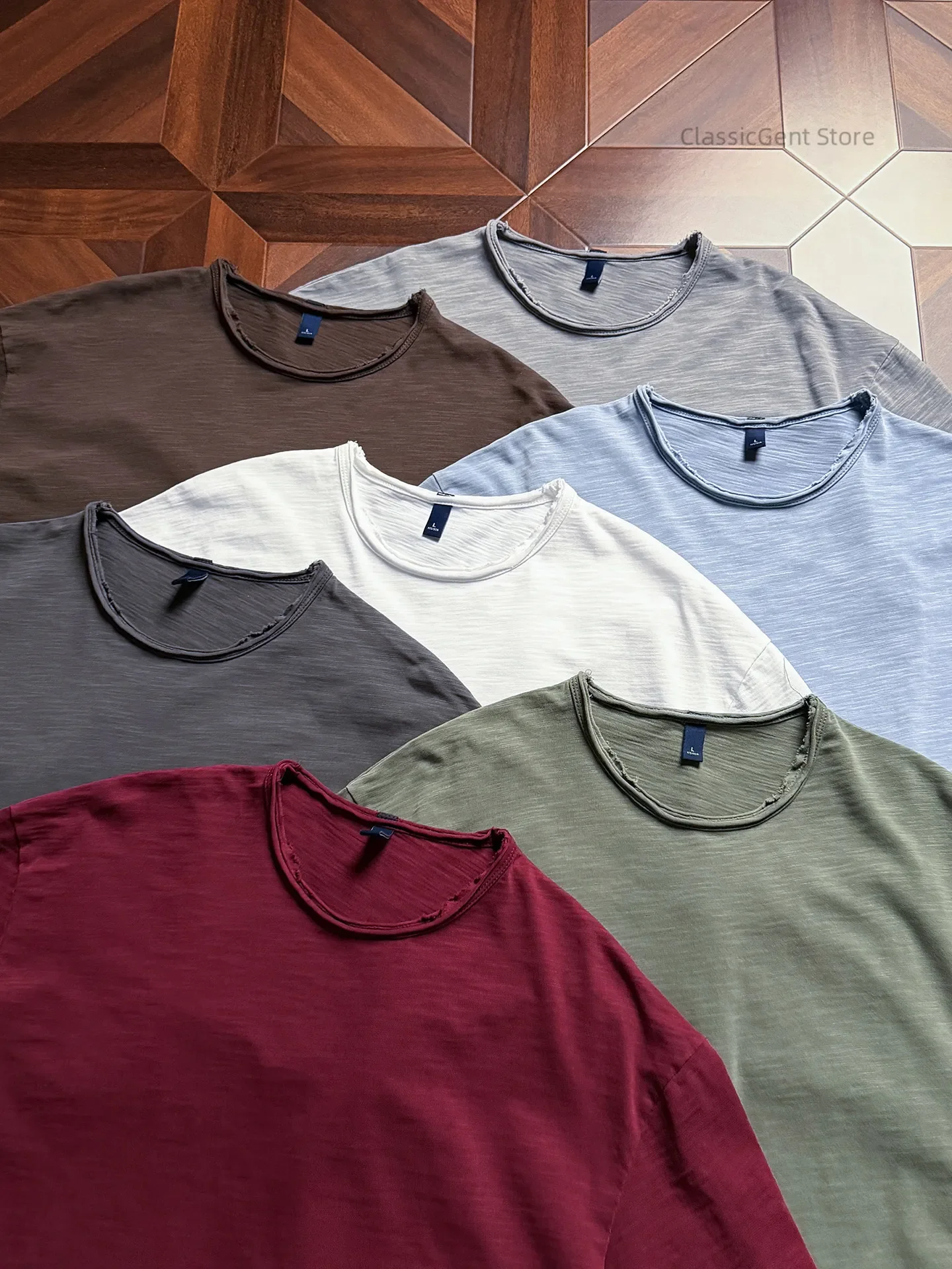 New ready-to-wear dye does not shrink or deform, custom 9.5OZ bamboo texture pure cotton non-elastic T-shirt
New ready-to-wear dye does not shrink or deform, custom 9.5OZ bamboo texture pure cotton non-elastic T-shirt