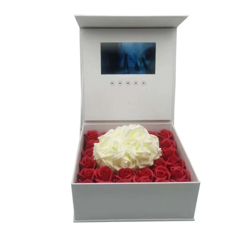 Customized LCD Screen Video Box Rose Box Birthday Wedding Anniversary Storage Box 7inch Video Box
Customized LCD Screen Video Box Rose Box Birthday Wedding Anniversary Storage Box 7inch Video Box