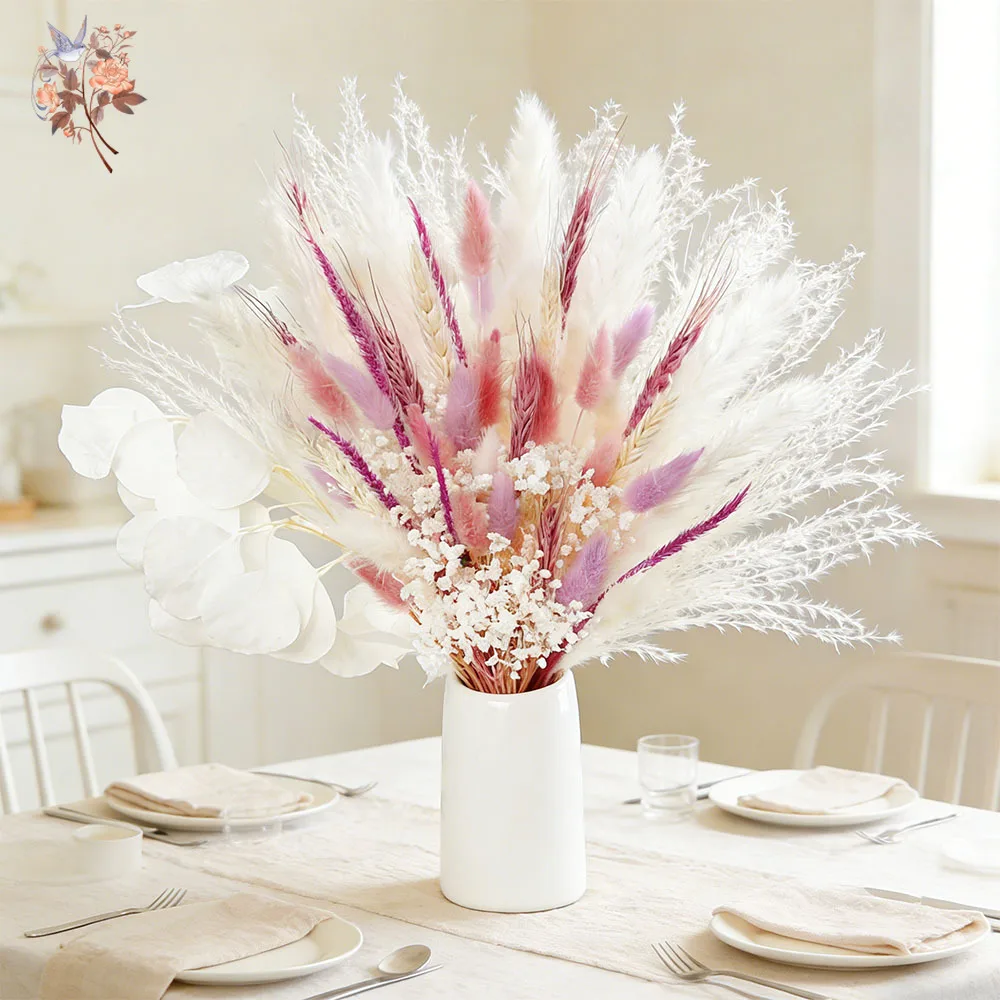 Artificial White Pink Dried Flowers Bouquet Pampas Grass Reeds for Wedding Head Table Florals Luxury Home Decor Valentine's Gift
Artificial White Pink Dried Flowers Bouquet Pampas Grass Reeds for Wedding Head Table Florals Luxury Home Decor Valentine's Gift