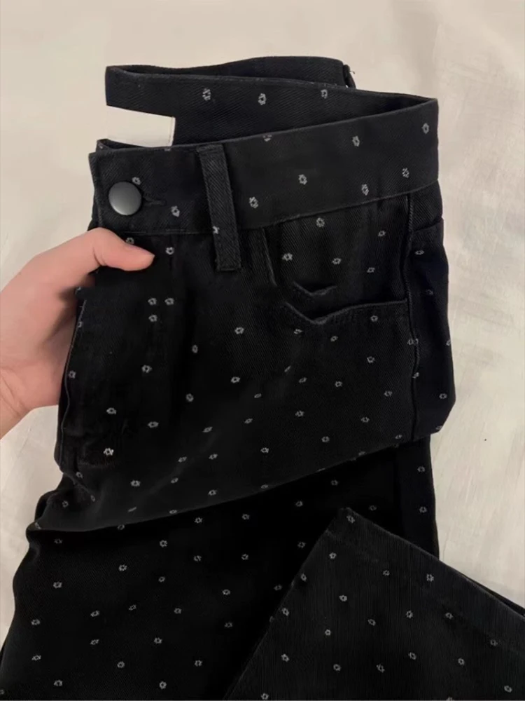 Women's High Waist Slimming Floral Wide Leg Pants Plus Size American Style Retro Polka Dot Versatile Straight Leg Jeans
Women's High Waist Slimming Floral Wide Leg Pants Plus Size American Style Retro Polka Dot Versatile Straight Leg Jeans