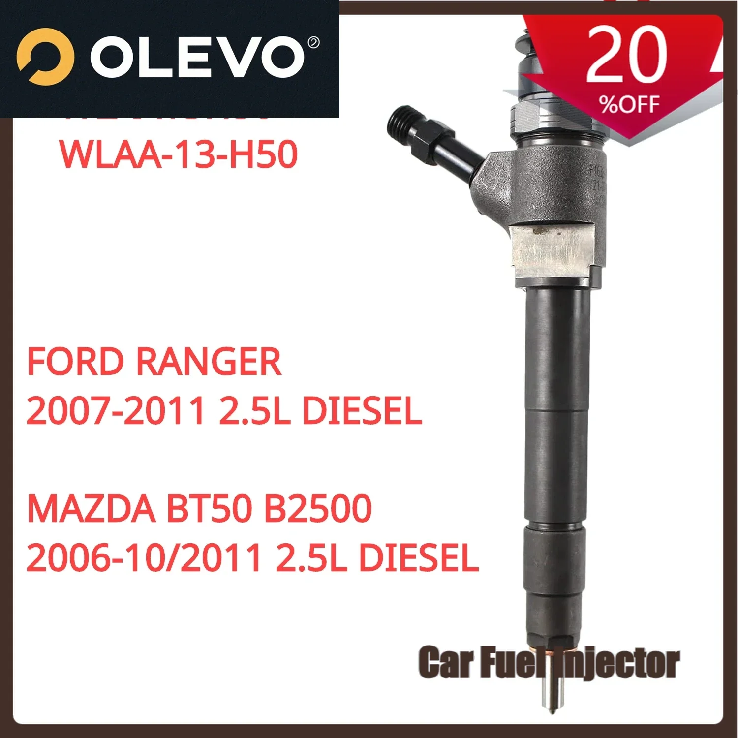 Suitable 0445110250 New Diesel Fuel Injector Nozzle for Mazda BT-50 Ford Ranger 2.5L 2006-2011 WLAA13H50 WLAA-13-H50 
Suitable 0445110250 New Diesel Fuel Injector Nozzle for Mazda BT-50 Ford Ranger 2.5L 2006-2011 WLAA13H50 WLAA-13-H50