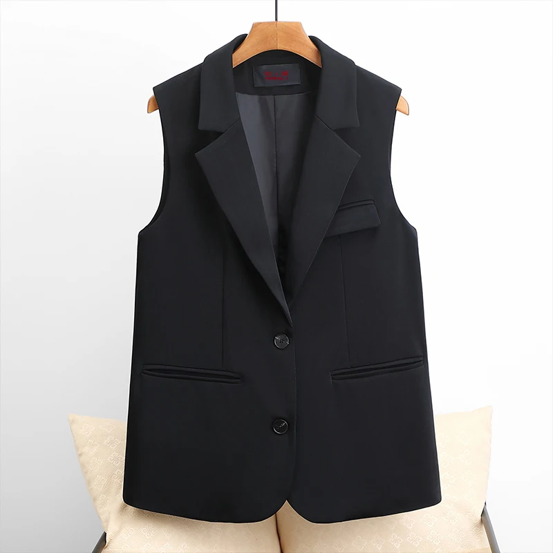#5102 Black Sleeveless Blazer Women Single Breasted Casual Vest Coat Female Sleeveless Jacket Korean Style Office Waistcoat Slim
#5102 Black Sleeveless Blazer Women Single Breasted Casual Vest Coat Female Sleeveless Jacket Korean Style Office Waistcoat Slim