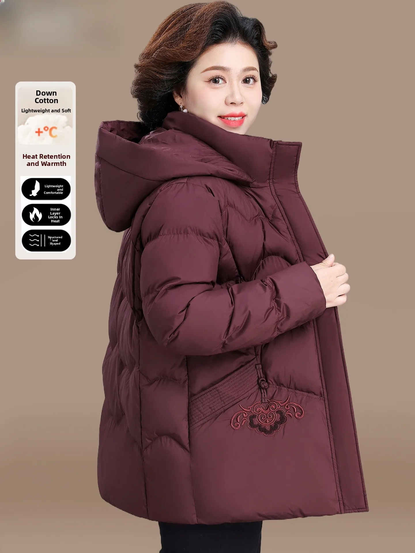 New Chinese Sle Mommy down Jaet Mid-Length Winter Coat 2025 New Model for Middle-Aged And ly Women Autumn Winter Cot...
New Chinese Sle Mommy down Jaet Mid-Length Winter Coat 2025 New Model for Middle-Aged And ly Women Autumn Winter Cot...