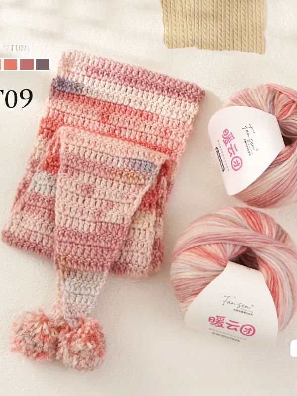 Gradient Hand Knitting Yarn Kit Winter Hat Scarf Scarf Hook Needles Materials Woolen Sweater Making Tools for DIY Crafts
Gradient Hand Knitting Yarn Kit Winter Hat Scarf Scarf Hook Needles Materials Woolen Sweater Making Tools for DIY Crafts