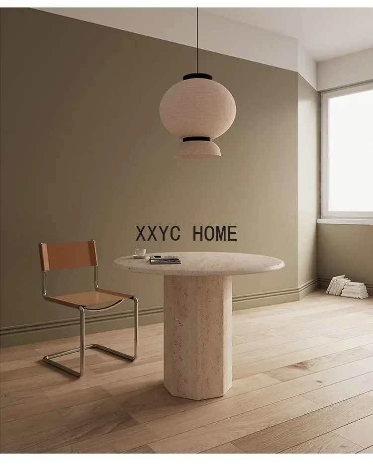 Natural Cave Stone Round Dining Table Nordic Wabi-Sabi Marble Table
Natural Cave Stone Round Dining Table Nordic Wabi-Sabi Marble Table