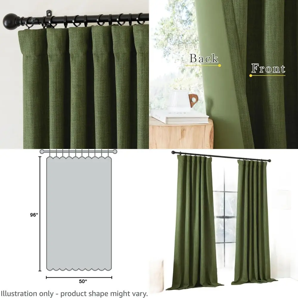 Frosted Green 96 Light-Blocking Curtains, 2-Pack, for Living Spaces & Bedrooms, W50 x L96
Frosted Green 96 Light-Blocking Curtains, 2-Pack, for Living Spaces & Bedrooms, W50 x L96