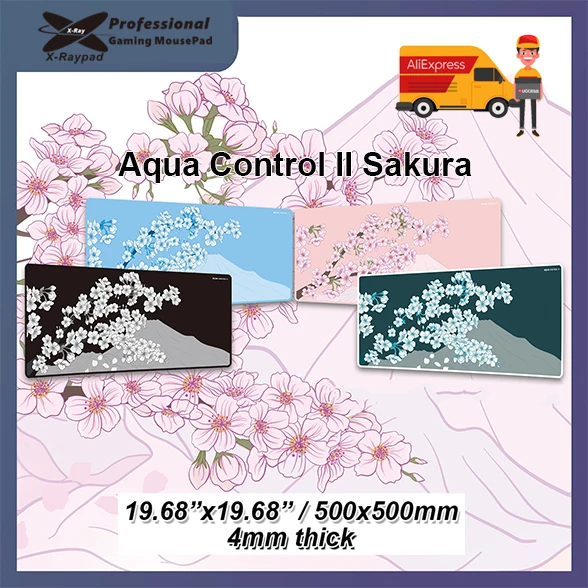 500x500x4mm X-Raypad Aqua Control 2 Sakura FPS Valorant Gaming Mouse Pads xraypad AC2 Sakura Japanese Cherry Blossom deskmat
500x500x4mm X-Raypad Aqua Control 2 Sakura FPS Valorant Gaming Mouse Pads xraypad AC2 Sakura Japanese Cherry Blossom deskmat