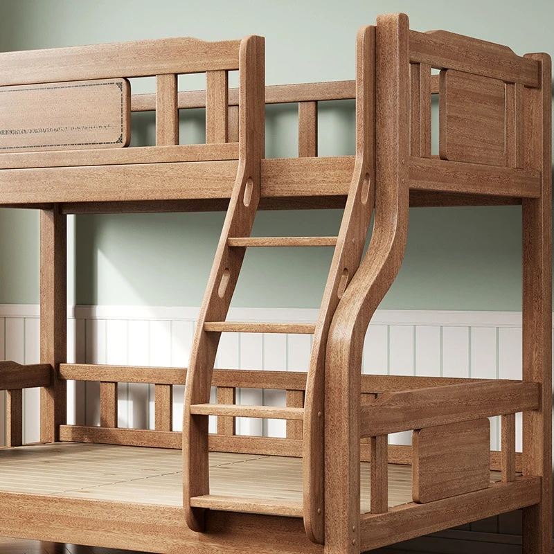Upper and lower bunk bed Mother Rubber wood bunk Multifunctional full solid wood high and low bed Children's Ladder
Upper and lower bunk bed Mother Rubber wood bunk Multifunctional full solid wood high and low bed Children's Ladder