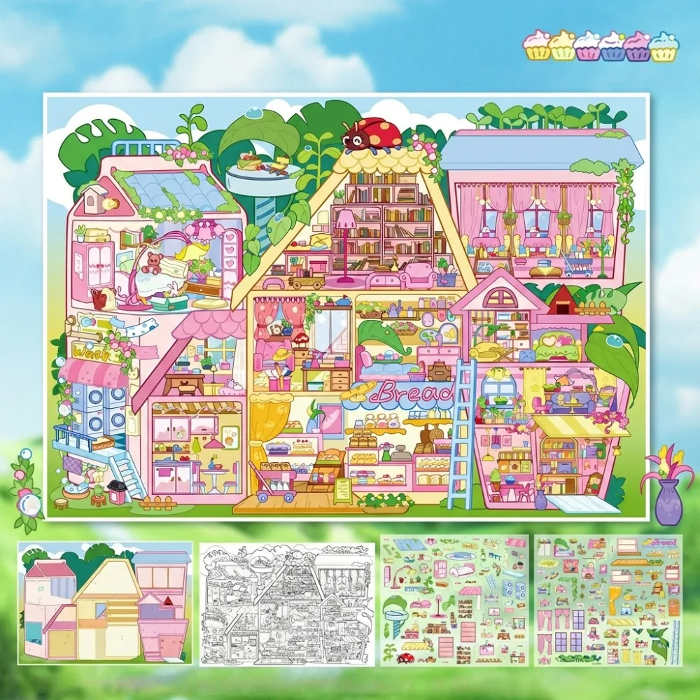 Dreamy Fairy Tale House Series Miniature Landscape Sticker DIY PET 3D Landscape Sticker Large Size Cartoon Game Stickers
Dreamy Fairy Tale House Series Miniature Landscape Sticker DIY PET 3D Landscape Sticker Large Size Cartoon Game Stickers