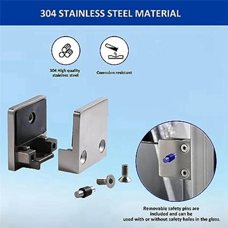 6 Pieces Of Stainless Steel Glass Clips, Adjustable Glass Shelf Brackets, Glass Stair Guardrail Fish Mouth Fixing Clips Durable
6 Pieces Of Stainless Steel Glass Clips, Adjustable Glass Shelf Brackets, Glass Stair Guardrail Fish Mouth Fixing Clips Durable