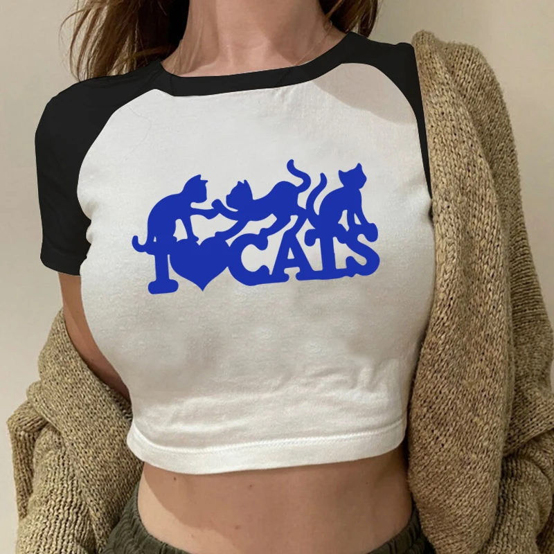Funny I Love Cats Letter Print T Shirt Summer Fashion O-Neck Raglan Sleeves Women's Crop Tops Harajuku Streetwear Short Tshirt
Funny I Love Cats Letter Print T Shirt Summer Fashion O-Neck Raglan Sleeves Women's Crop Tops Harajuku Streetwear Short Tshirt