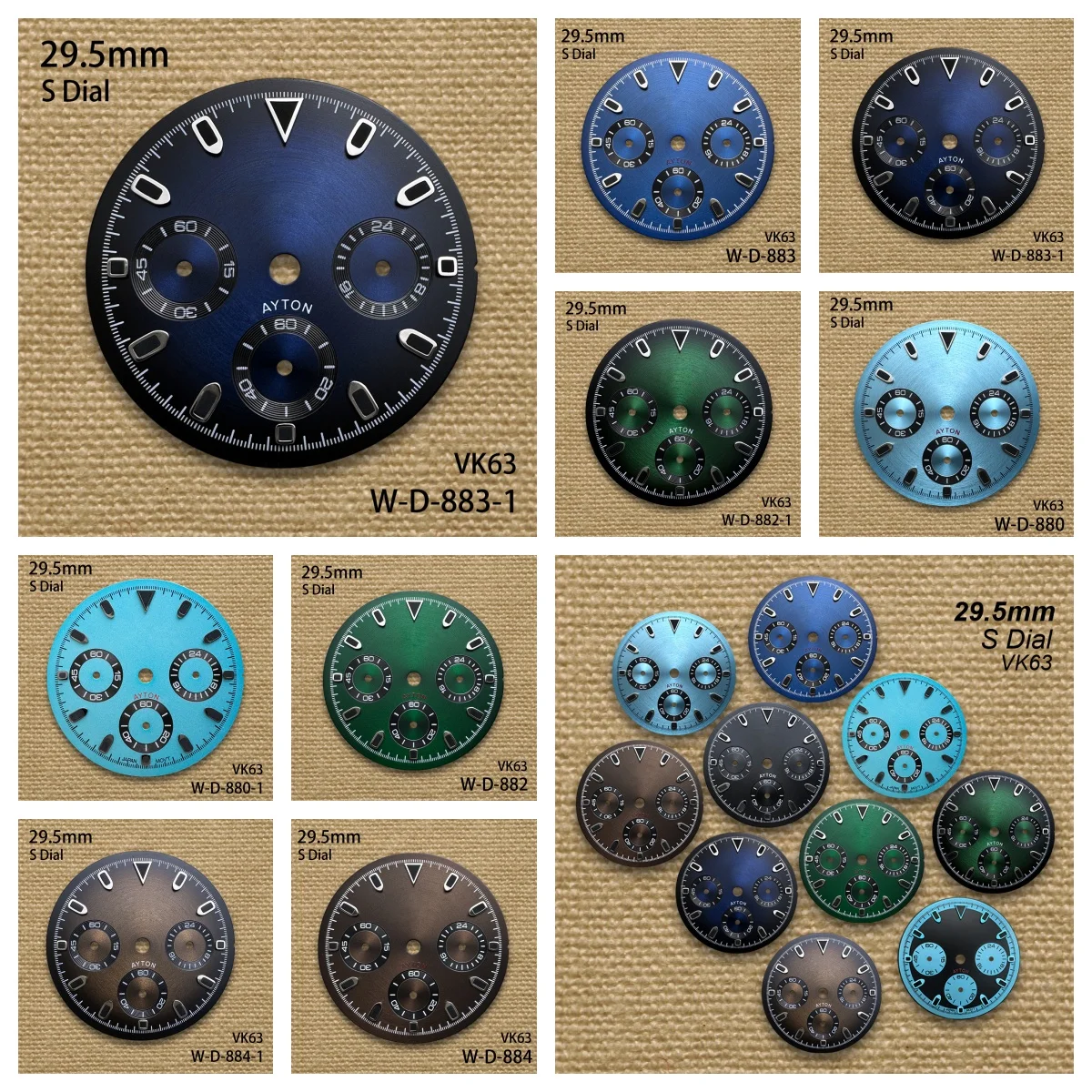 29.5mm S Logo DTN Panda Dial Suitable For VK63 Movement Green Luminous CD Pattern Quality Watch Modification Accessories 
29.5mm S Logo DTN Panda Dial Suitable For VK63 Movement Green Luminous CD Pattern Quality Watch Modification Accessories