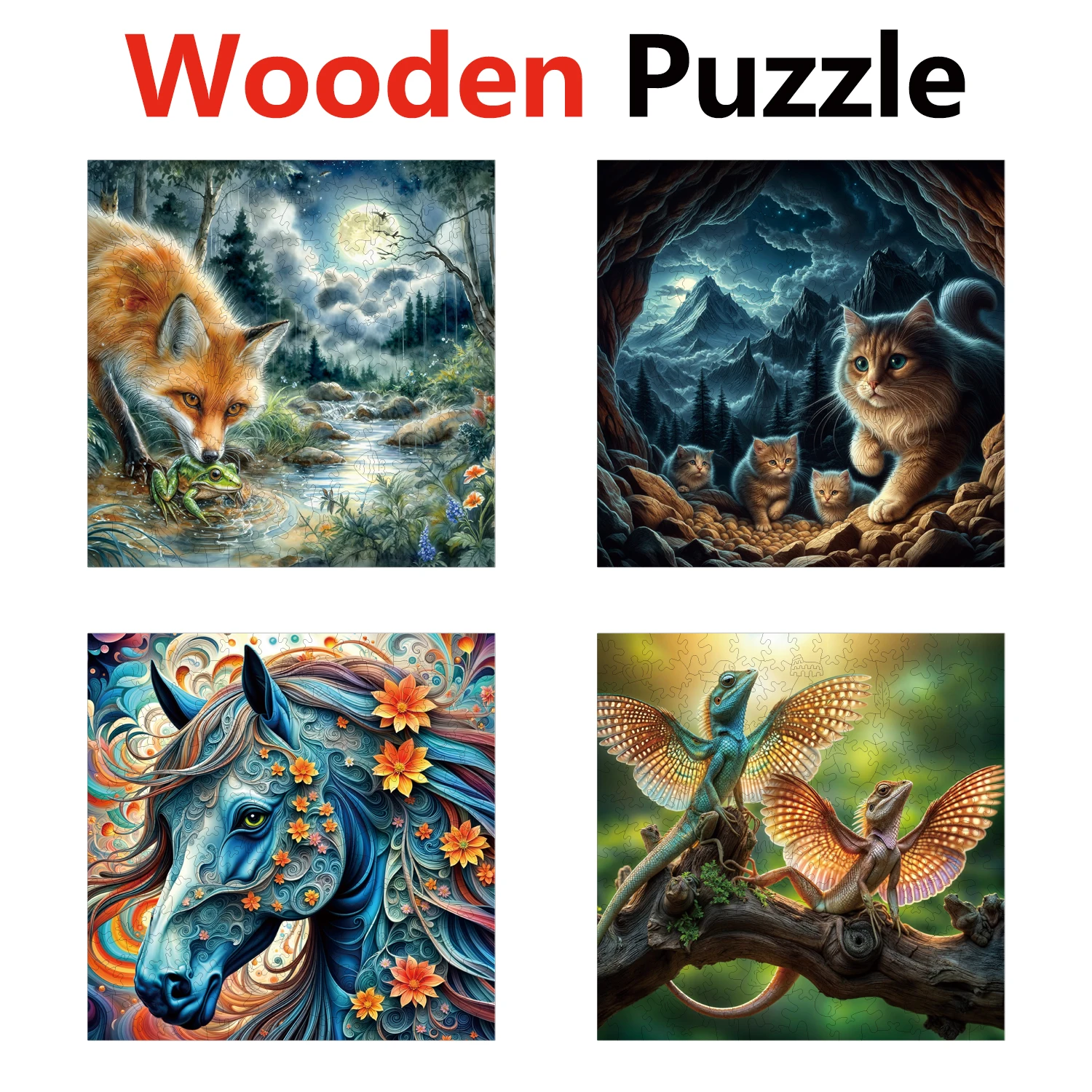 Fox Cat Horse Pet Animal Puzzles High Quality Jigsaw Puzzle Wooden Puzzle Best Christmas Gift
Fox Cat Horse Pet Animal Puzzles High Quality Jigsaw Puzzle Wooden Puzzle Best Christmas Gift