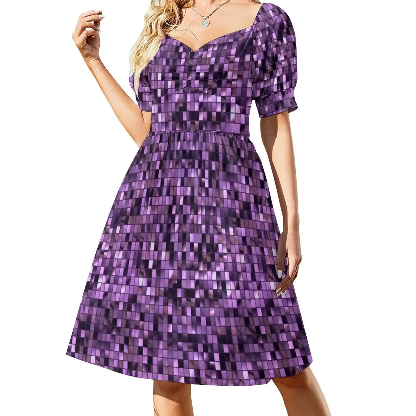 70s Disco Retro Inspired Merch Lavender Sequin PRINT Texture Short-Sleeved Dress Woman clothes women formal occasion dresses
70s Disco Retro Inspired Merch Lavender Sequin PRINT Texture Short-Sleeved Dress Woman clothes women formal occasion dresses