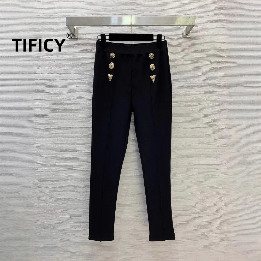 High Street Pants Women's High Waisted Irregular Diamond Buckle Accessories Decorative Leggings Slimming Boots Leggings
High Street Pants Women's High Waisted Irregular Diamond Buckle Accessories Decorative Leggings Slimming Boots Leggings