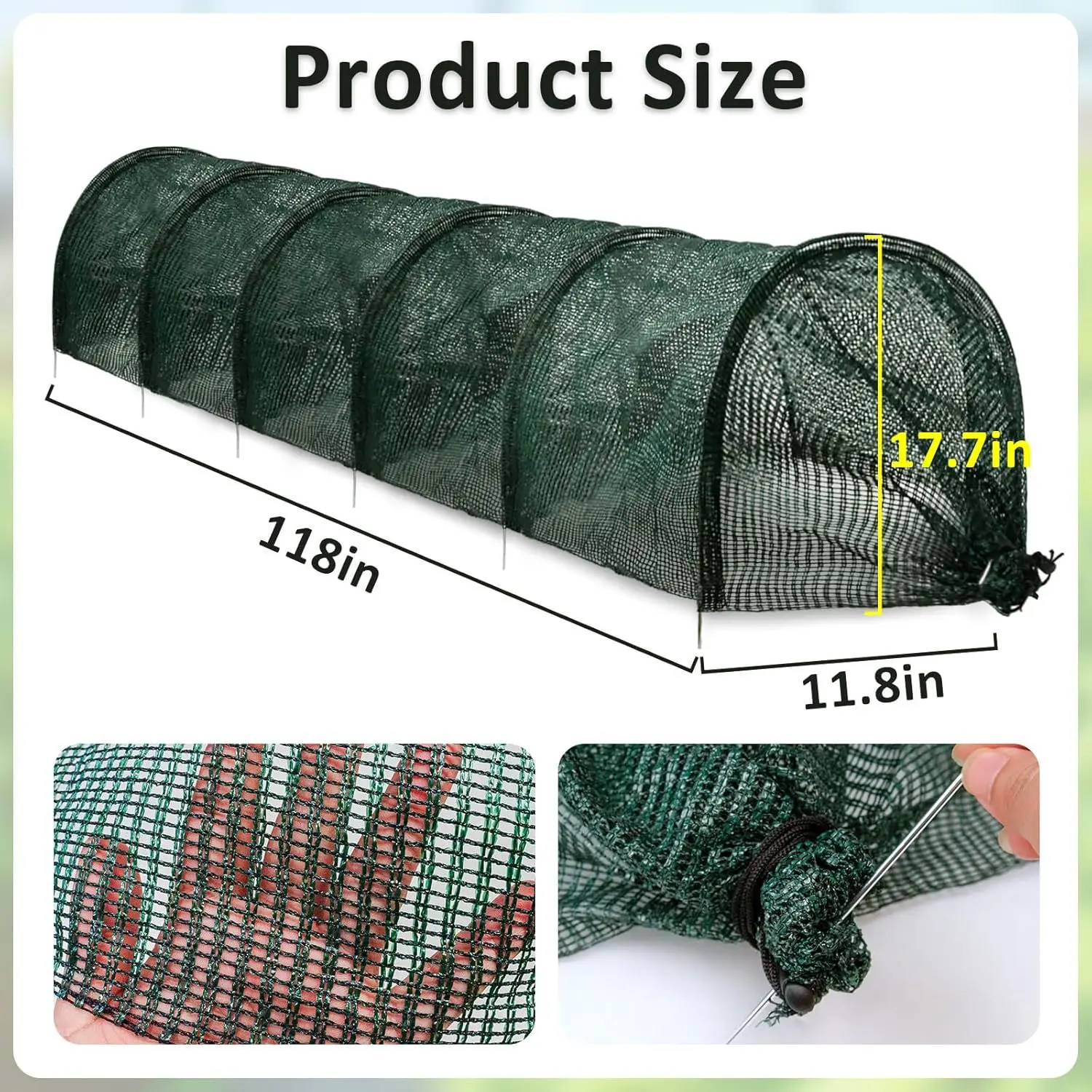 2 in 1 Portable Greenhouse Sun Screen, 3m Long Quick Release Garden Tunnel Shade Net Cover
2 in 1 Portable Greenhouse Sun Screen, 3m Long Quick Release Garden Tunnel Shade Net Cover