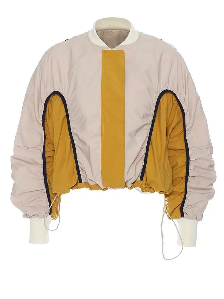 HUISONG Хаки с цветными блоками на шнурке, куртка большого размера, новое женское пальто с воротником-стойкой и длинными рукавами, модное весенне-осеннее пальто 2025
HUISONG Хаки с цветными блоками на шнурке, куртка большого размера, новое женское пальто с воротником-стойкой и длинными рукавами, модное весенне-осеннее пальто 2025