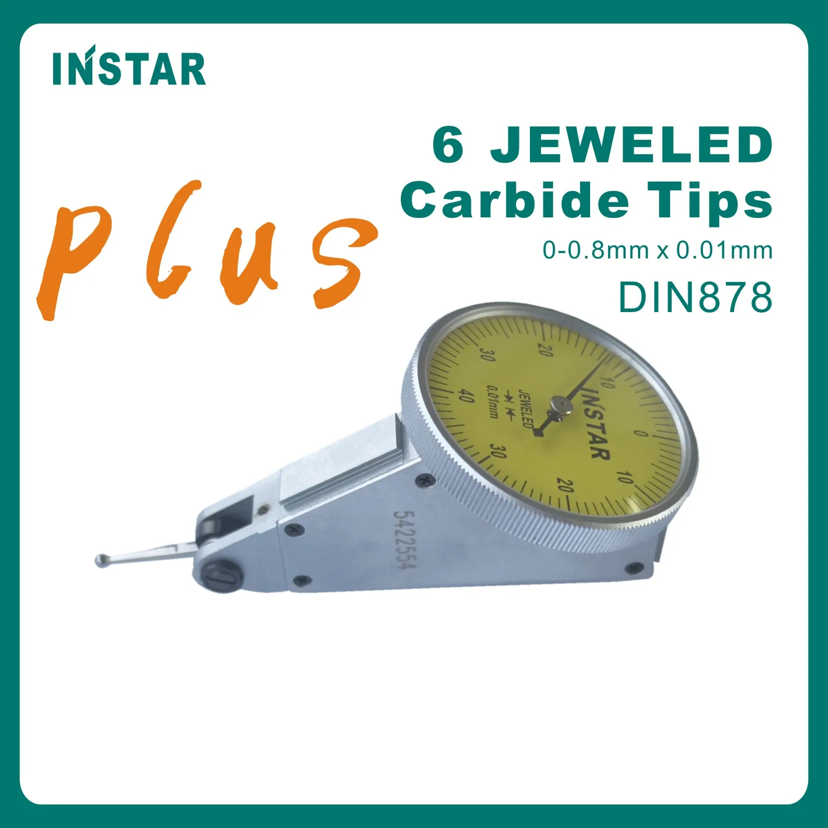 INSTAR Plus Tilted Fa Dial Test Indicator 0-0.8mm x 0.01mm Micron Horizontal 0-0.2mmx0.002mm Industrial Quality 0-10mm
INSTAR Plus Tilted Fa Dial Test Indicator 0-0.8mm x 0.01mm Micron Horizontal 0-0.2mmx0.002mm Industrial Quality 0-10mm