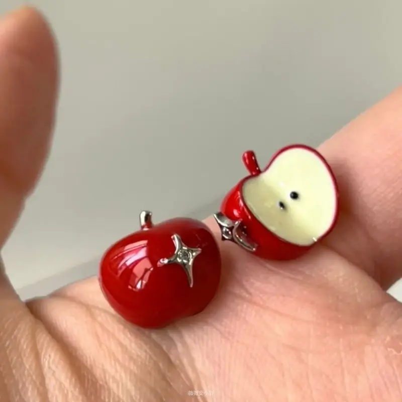 Cute Asymmetric Red Green Apple Star Stud Earrings Trendy Irregular Fruit Ear Clips Jewelry Accessories for Women Girl Y2K Gifts
Cute Asymmetric Red Green Apple Star Stud Earrings Trendy Irregular Fruit Ear Clips Jewelry Accessories for Women Girl Y2K Gifts