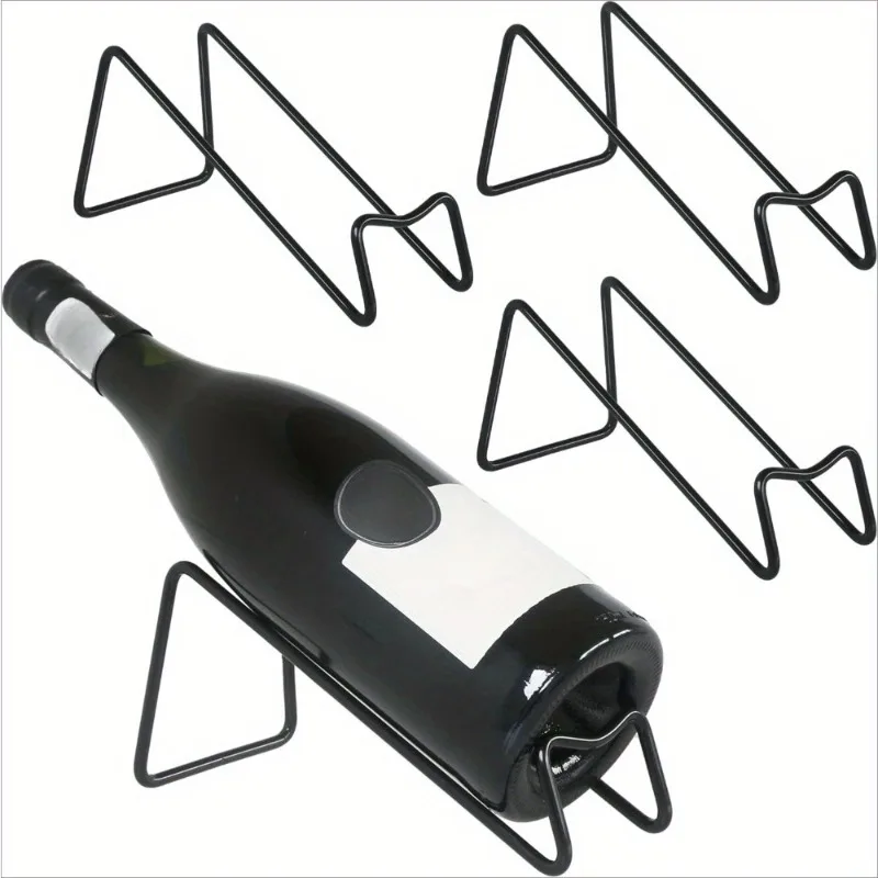 4pcs Elegant Black Iron Wine Bottle Holders Space-Saving Tabletop Wine Rack for Kitchen & Dining Decor Home Kitchen Organizer
4pcs Elegant Black Iron Wine Bottle Holders Space-Saving Tabletop Wine Rack for Kitchen & Dining Decor Home Kitchen Organizer