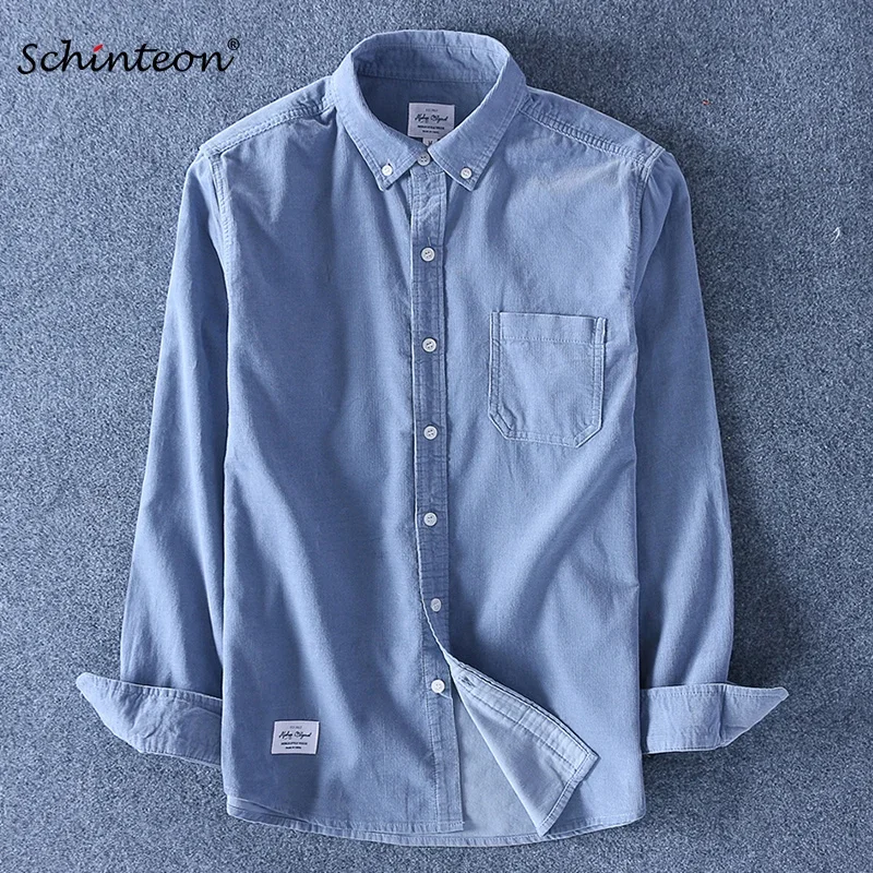 Schinteon Top Quality 100% Cotton Corduroy Shirt Long Sleeves Bottoming Shirt Slim Fashion Brand S-4XL
Schinteon Top Quality 100% Cotton Corduroy Shirt Long Sleeves Bottoming Shirt Slim Fashion Brand S-4XL