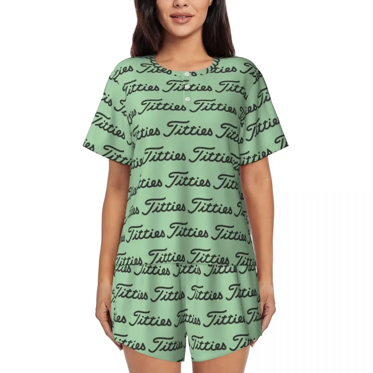 Titties Golf Ball Round Neck Short Sleeves Nightdress for Sleeping Sleepshirts Women Soft Pajama Set Short Pants
Titties Golf Ball Round Neck Short Sleeves Nightdress for Sleeping Sleepshirts Women Soft Pajama Set Short Pants