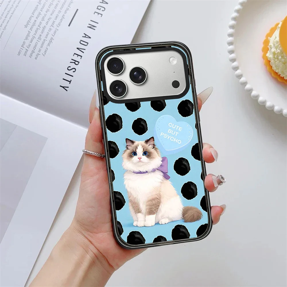 Blue Polka Dot Cat Impact Black Border Magnetic Phone Case Cover for IPhone 13 14 15 16 17 Pro Max Case for IPhone Air
Blue Polka Dot Cat Impact Black Border Magnetic Phone Case Cover for IPhone 13 14 15 16 17 Pro Max Case for IPhone Air