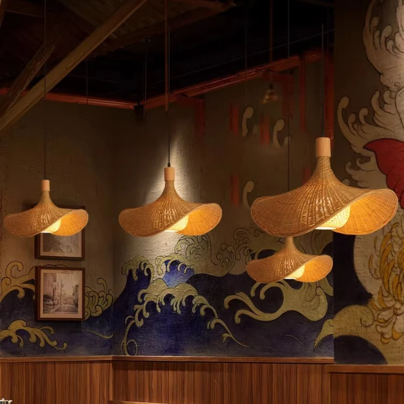 Bamboo Woven Pendant Light Chinese Teahouse Chandelier Zen Restaurant Cafe Dining Lamp Japanese Straw Hat Lantern for B&B
Bamboo Woven Pendant Light Chinese Teahouse Chandelier Zen Restaurant Cafe Dining Lamp Japanese Straw Hat Lantern for B&B