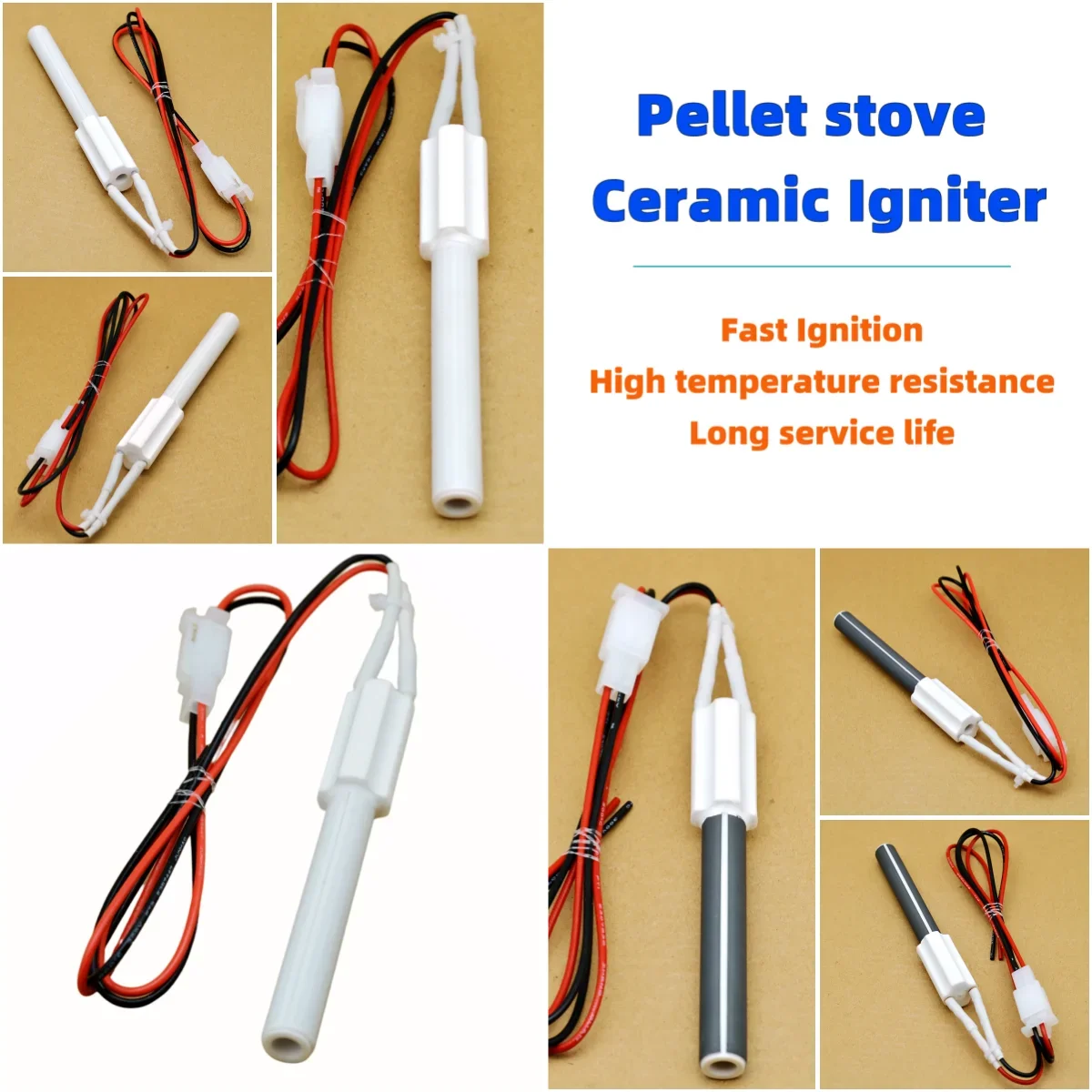 220V 300W Ceramic Igniter wood pellet oven Ignition rod, biofuel heater fast Ignition energy saving, high efficiency 10.5*100mm
220V 300W Ceramic Igniter wood pellet oven Ignition rod, biofuel heater fast Ignition energy saving, high efficiency 10.5*100mm