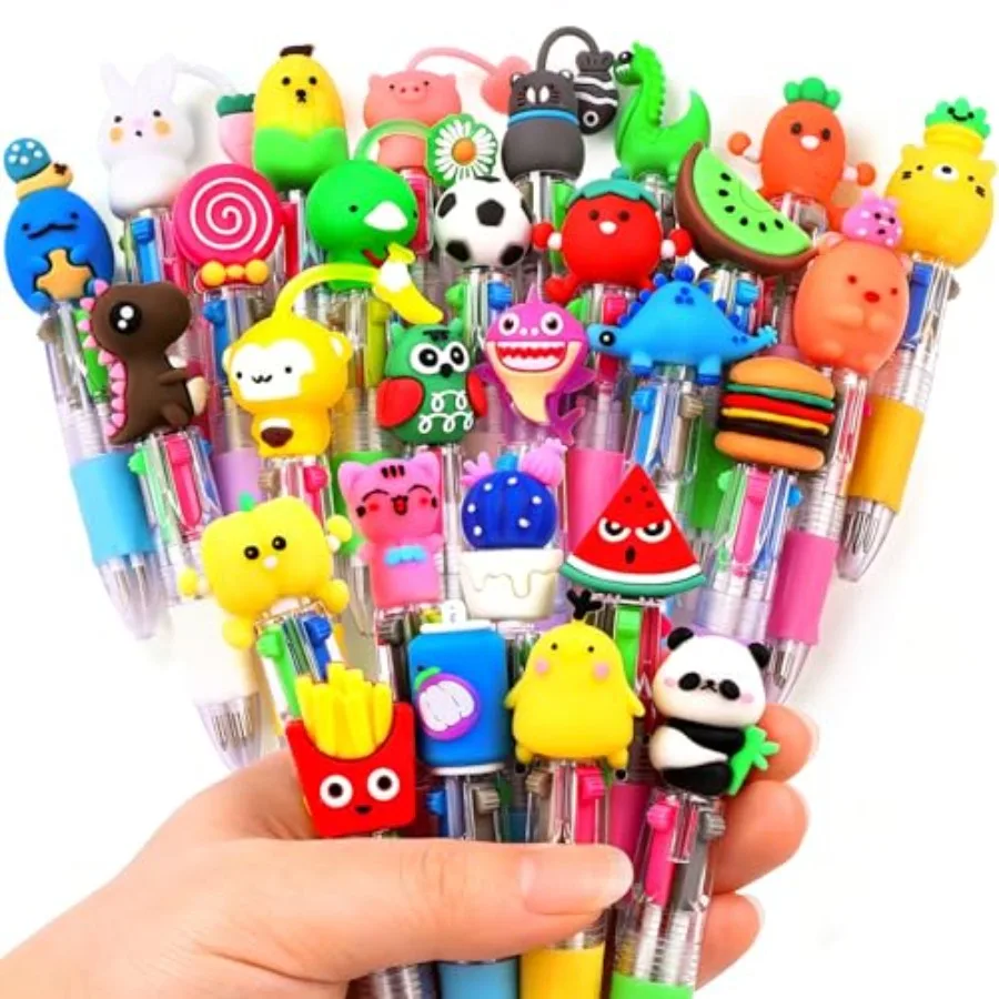 28PCS Fun Pens for Multicolor Ballpoint Pen 4 Colors in One, Mini Cute Stationery Cartoon Animal 0.7mm Retractable Writing Pens
28PCS Fun Pens for Multicolor Ballpoint Pen 4 Colors in One, Mini Cute Stationery Cartoon Animal 0.7mm Retractable Writing Pens