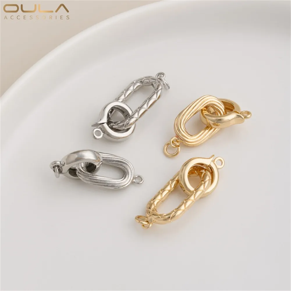 1pcs 14K Gold-plated Oval Double Ring Pearl Buckle, Linen Pattern Double Ring Buckle Diy Necklace Accessory Connecting Buckle
1pcs 14K Gold-plated Oval Double Ring Pearl Buckle, Linen Pattern Double Ring Buckle Diy Necklace Accessory Connecting Buckle