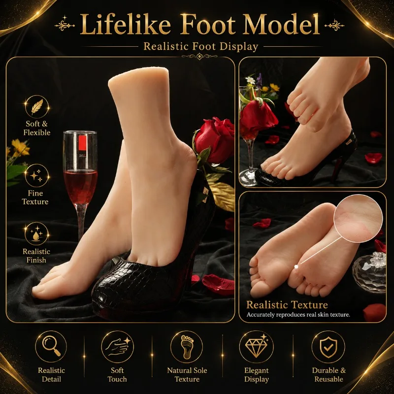 Ultra Realistic Natural Foot Shape 3710 Silicone TPE Foot Simulation Model 1:1 Sock Display Nail Salon Display Photography Prop
Ultra Realistic Natural Foot Shape 3710 Silicone TPE Foot Simulation Model 1:1 Sock Display Nail Salon Display Photography Prop