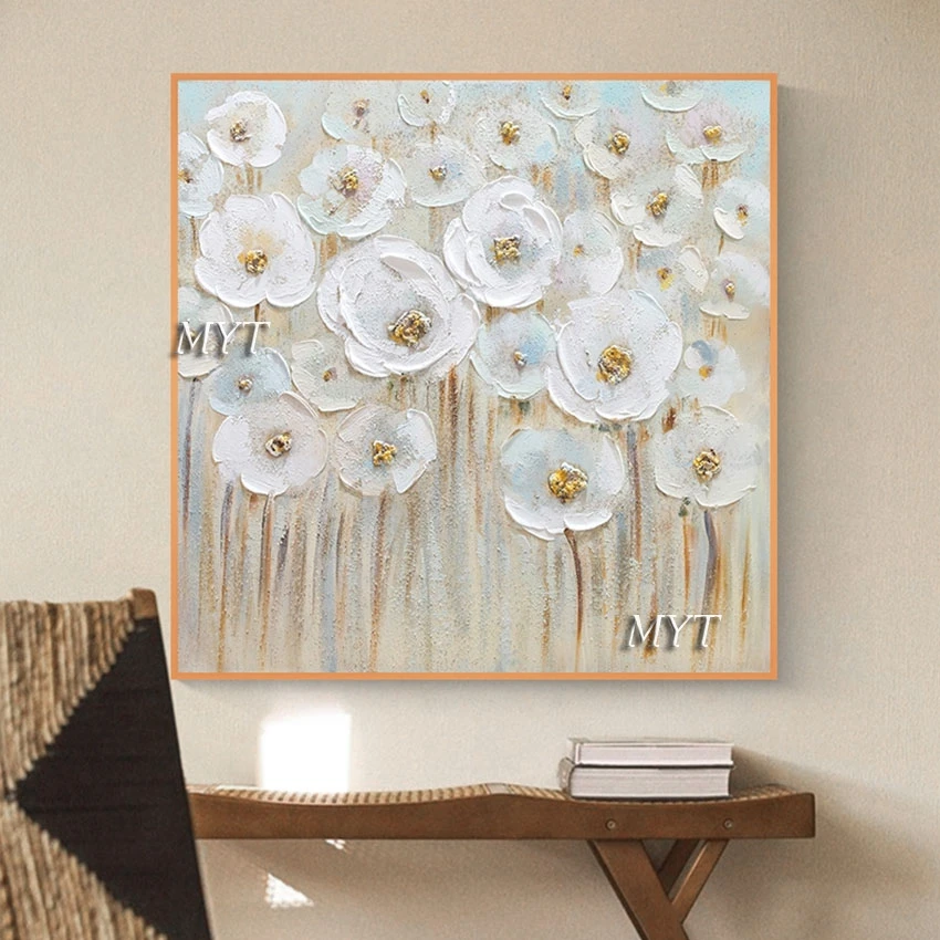 Decoration Wall Art Drawing Gold Foil White Simple Abstract Flower Oil Painting Frameless Modern Art Pictures Handmade Artwork
Decoration Wall Art Drawing Gold Foil White Simple Abstract Flower Oil Painting Frameless Modern Art Pictures Handmade Artwork
