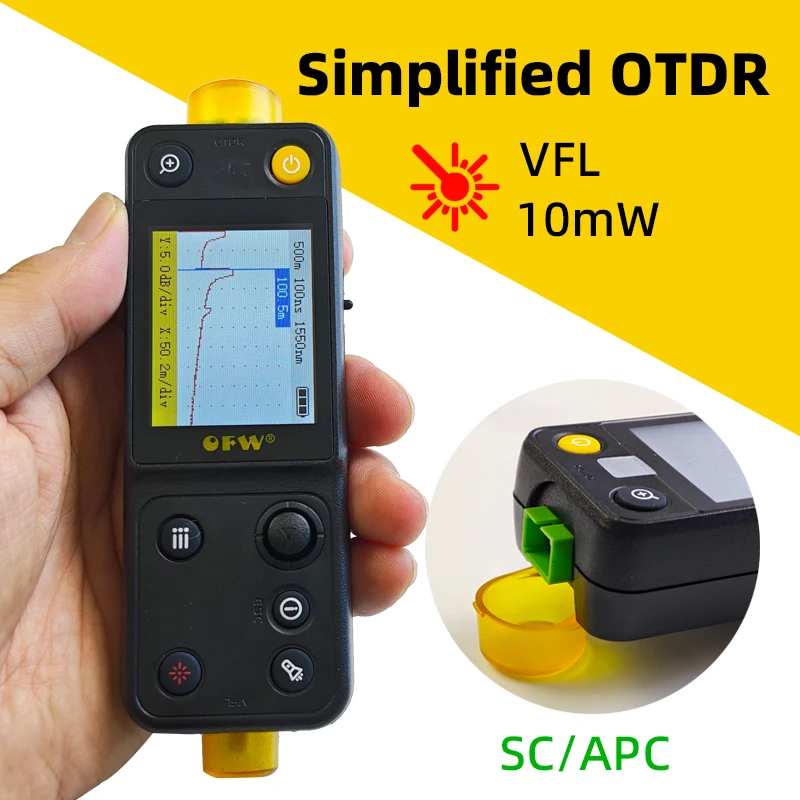 Mini OTDR Optical Time Domain Reflectometer 20KM Fiber Fault Finder Support Active Live Fiber Test 10mw VFL FTTH Breakpoint Mete
Mini OTDR Optical Time Domain Reflectometer 20KM Fiber Fault Finder Support Active Live Fiber Test 10mw VFL FTTH Breakpoint Mete